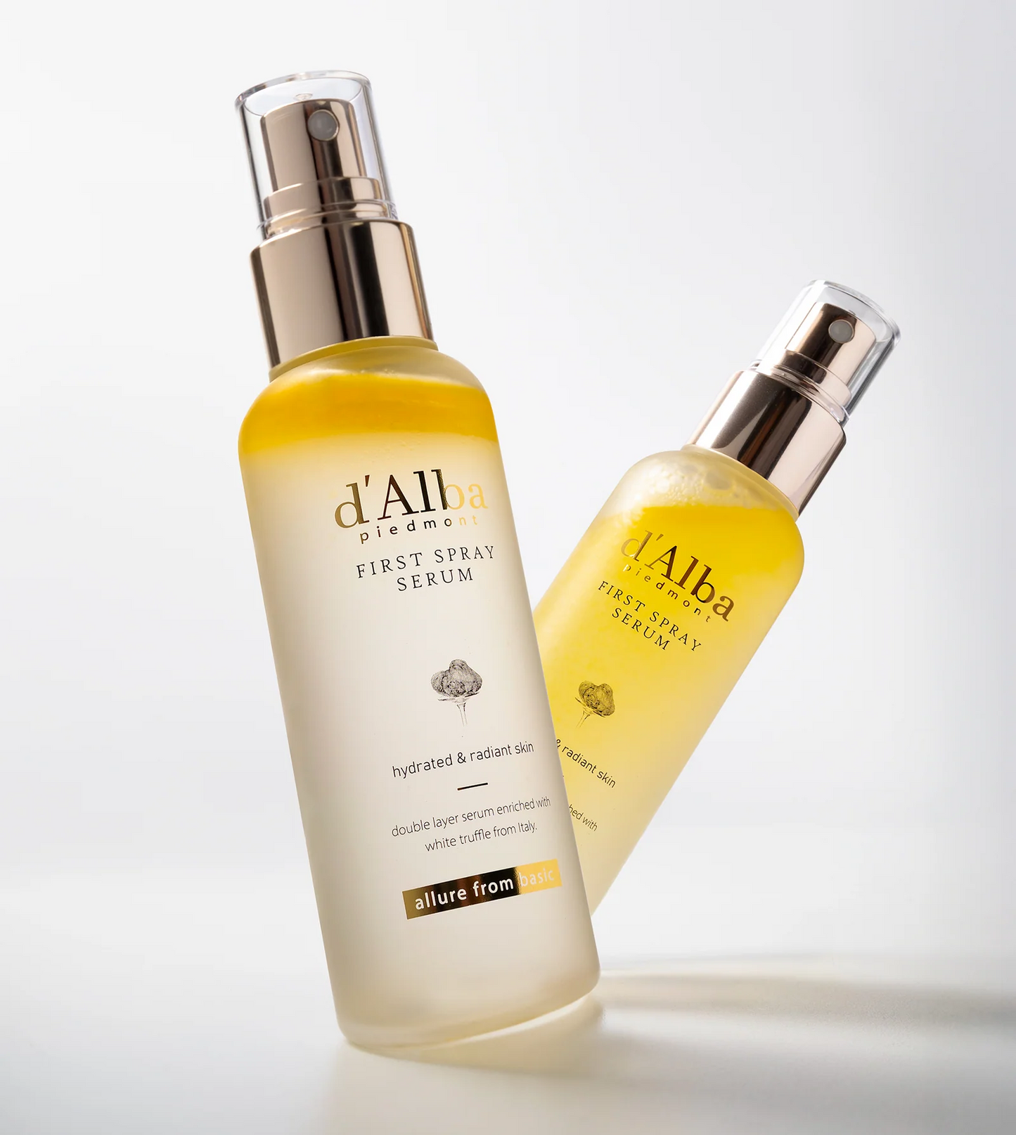 d'alba Piedmont Italian White Truffle First Spray Serum, Vegan Skin Care, Light-weight Face Moisturizer, Glow Serum for Radiant Skin, Non Comedogenic, All In One Mist, Korean Skin Care (3.38 fl oz.=100ml)2-pack