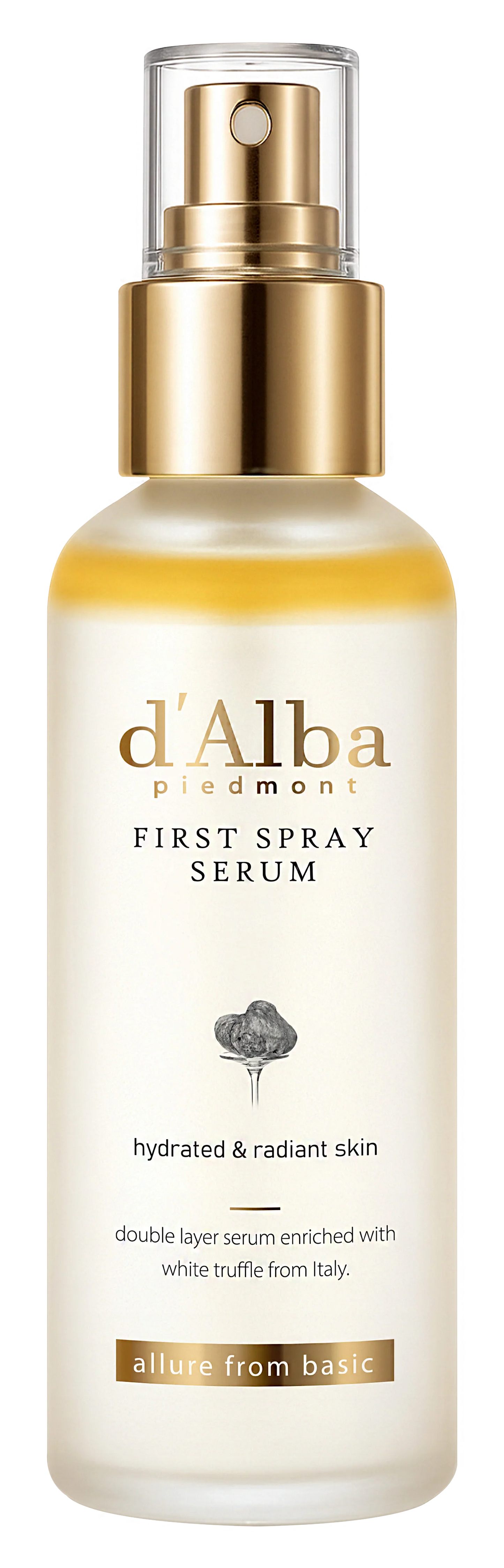 d'alba Piedmont Italian White Truffle First Spray Serum, Vegan Skin Care, Light-weight Face Moisturizer, Glow Serum for Radiant Skin, Non Comedogenic, All In One Mist, Korean Skin Care (3.38 fl oz.=100ml)2-pack